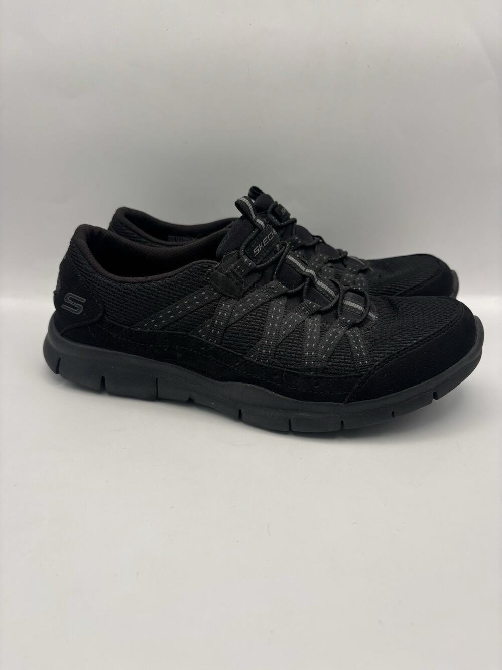 Skechers Gratis Strolling Black Slip On Shoes Women Size 6.5